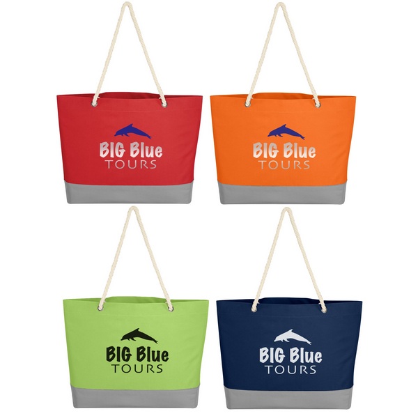 JH3195 Boca Tote With Rope HANDLEs And Custom Imprint